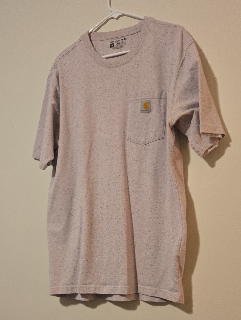 Carhartt Short-Sleeve Pocket Tee in Heather Light Pink